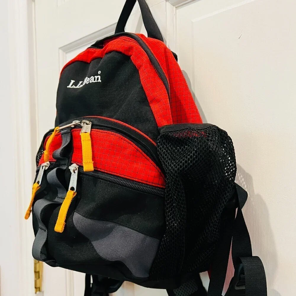 Vitnage LL Bean White Mountain Hiking Backpack Red & Black